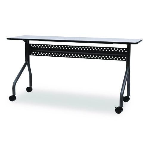 Image of Iceberg OfficeWorks Mobile Training Table, Rectangular, 60" x 18" x 29", Gray/Charcoal