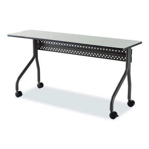 Image of Iceberg OfficeWorks Mobile Training Table, Rectangular, 60" x 18" x 29", Gray/Charcoal
