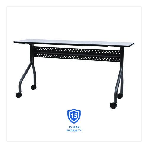 Image of Iceberg OfficeWorks Mobile Training Table, Rectangular, 60" x 18" x 29", Gray/Charcoal