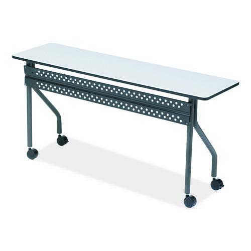 Image of Iceberg OfficeWorks Mobile Training Table, Rectangular, 60" x 18" x 29", Gray/Charcoal