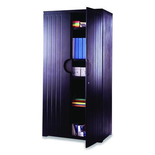 Image of Iceberg Rough n Ready Storage Cabinet, Four-Shelf, 36w x 22d x 72h, Black