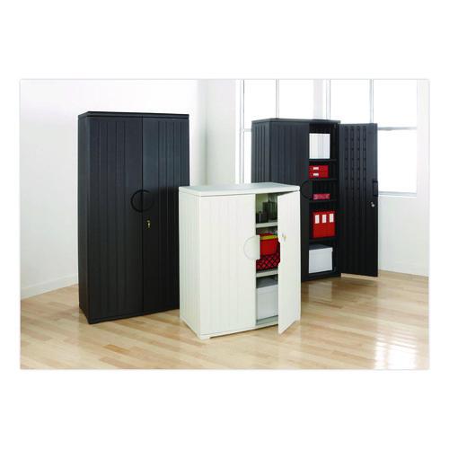 Image of Iceberg Rough n Ready Storage Cabinet, Four-Shelf, 36w x 22d x 72h, Black