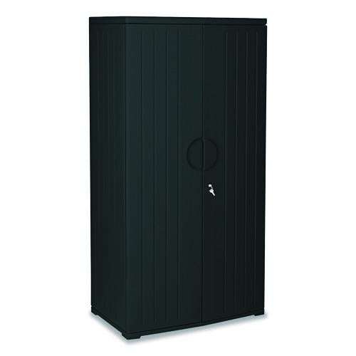 Image of Iceberg Rough n Ready Storage Cabinet, Four-Shelf, 36w x 22d x 72h, Black