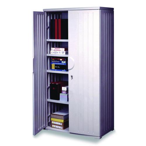 Image of Iceberg Rough n Ready Storage Cabinet, Four-Shelf, 36w x 22d x 72h, Platinum