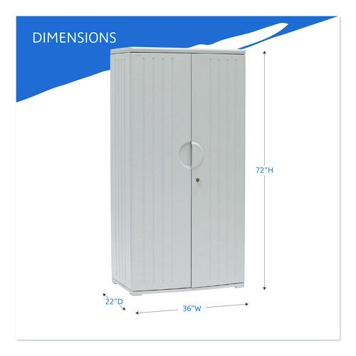 Image of Iceberg Rough n Ready Storage Cabinet, Four-Shelf, 36w x 22d x 72h, Platinum