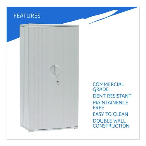 Image of Iceberg Rough n Ready Storage Cabinet, Four-Shelf, 36w x 22d x 72h, Platinum