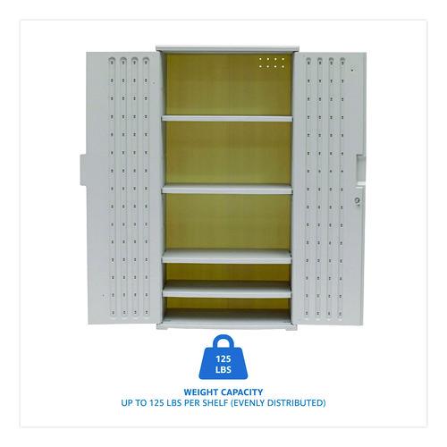 Image of Iceberg Rough n Ready Storage Cabinet, Four-Shelf, 36w x 22d x 72h, Platinum