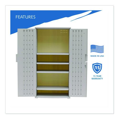 Image of Iceberg Rough n Ready Storage Cabinet, Four-Shelf, 36w x 22d x 72h, Platinum