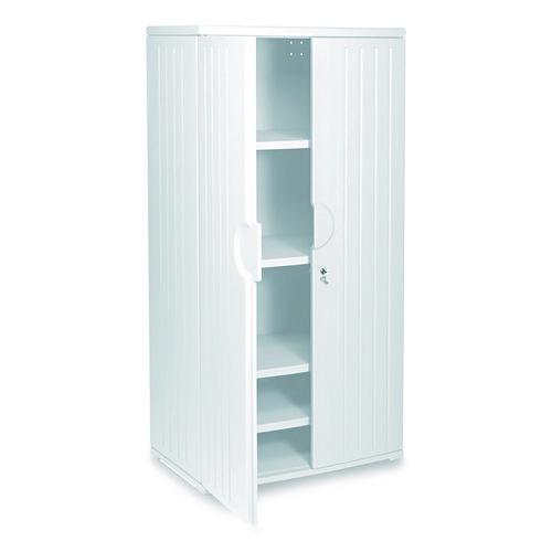 Image of Iceberg Rough n Ready Storage Cabinet, Four-Shelf, 36w x 22d x 72h, Platinum
