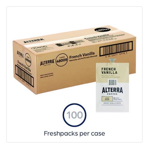 Image of ALTERRA® MDRA183 Coffee Freshpack Pods, French Vanilla, Medium Roast, 0.23 Oz, 100/carton
