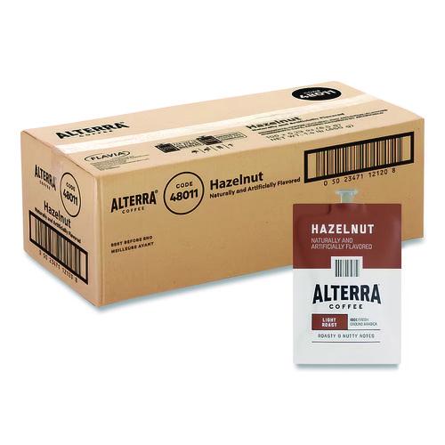 Image of ALTERRA® MDRA185 Coffee Freshpack Pods, Hazelnut, Medium Roast, 0.23 Oz, 100/carton
