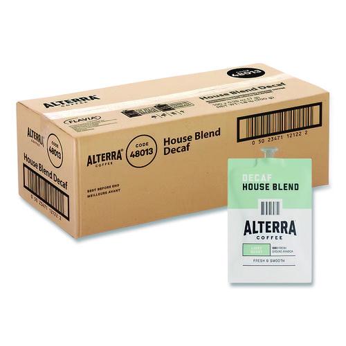 Image of ALTERRA® MDRA187 Coffee Freshpack Pods, House Blend Decaf, Light Roast, 0.25, 100/carton
