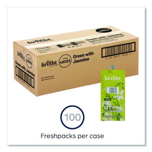 Image of The Bright Tea Co. MDRB503 Tea Freshpack Pods, Green With Jasmine, 0.03 Oz, 100/carton