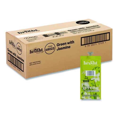 Image of The Bright Tea Co. MDRB503 Tea Freshpack Pods, Green With Jasmine, 0.03 Oz, 100/carton