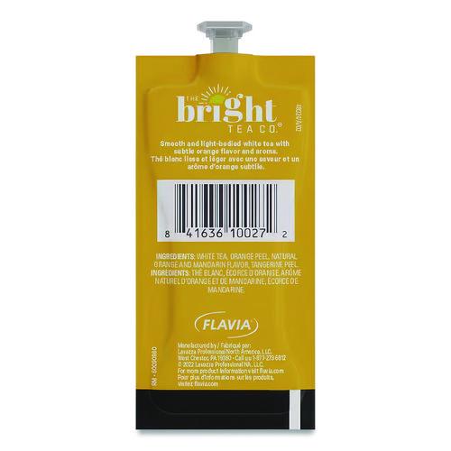 Image of The Bright Tea Co. MDRB504 Tea Freshpack Pods, White With Orange, 0.05 Oz, 100/carton