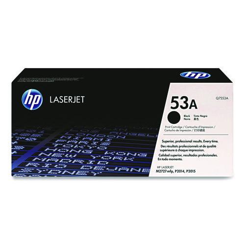 Image of HP Q7553A HP 53a, (q7553a) Black Original Laserjet Toner Cartridge
