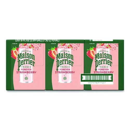 Image of Nestle® 12575227 Maison Perrier Sparkling Water, 11.15 oz Can, Strawberry, 8 Cans/Box