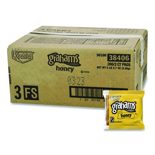 Image of Keebler® 802690 Honey Grahams Crackers, 0.49 oz Bag, 200/Carton