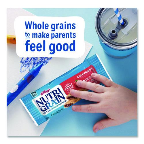 Image of Kellogg's® 511386 Nutri-Grain Soft Baked Breakfast Bars, Strawberry, Indv Wrapped 1.3 Oz Bar, 16/box