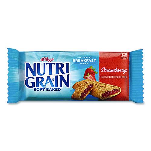 Image of Kellogg's® 511386 Nutri-Grain Soft Baked Breakfast Bars, Strawberry, Indv Wrapped 1.3 Oz Bar, 16/box