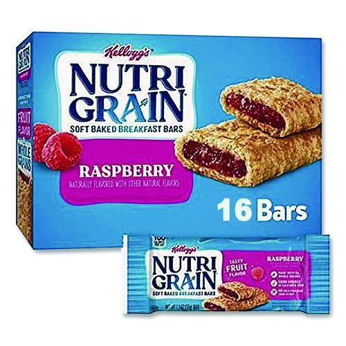Image of Kellogg's® 511382 Nutri-Grain Soft Baked Breakfast Bars, Raspberry, Indv Wrapped 1.3 Oz Bar, 16/box