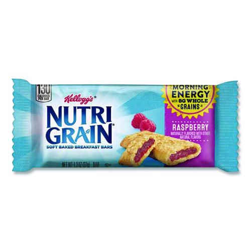 Image of Kellogg's® 511382 Nutri-Grain Soft Baked Breakfast Bars, Raspberry, Indv Wrapped 1.3 Oz Bar, 16/box