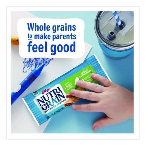 Image of Kellogg's® 511370 Nutri-Grain Soft Baked Breakfast Bars, Apple-Cinnamon, Indv Wrapped 1.3 Oz Bar, 16/box