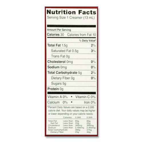 Image of International Delight® WWI02283 Flavored Liquid Non-Dairy Coffee Creamer, Hazelnut, 0.44 oz Mini Cups, 48/Box