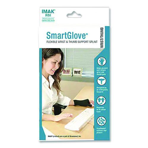 Image of IMAK® RSI A20161 SmartGlove Flexible Wrist and Thumb Support Splint, Small, Fits Left Hand/Right Hand, Black