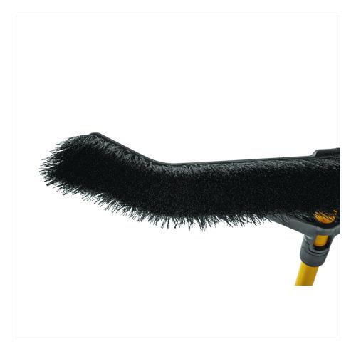 Image of Rubbermaid® Commercial 2018727 Maximizer Push-to-Center Broom, 18 x 58.13, Polyproylene Bristles, Steel Handle, Yellow/Black