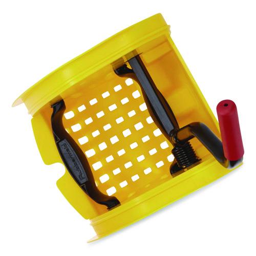 Image of Rubbermaid® Commercial 2064959 Wavebrake 2.0 Wringer, Down-Press, Plastic, Yellow