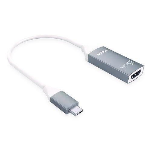 Image of j5create® JCA153US USB-C to HDMI Adapter, 5.71", Silver/White