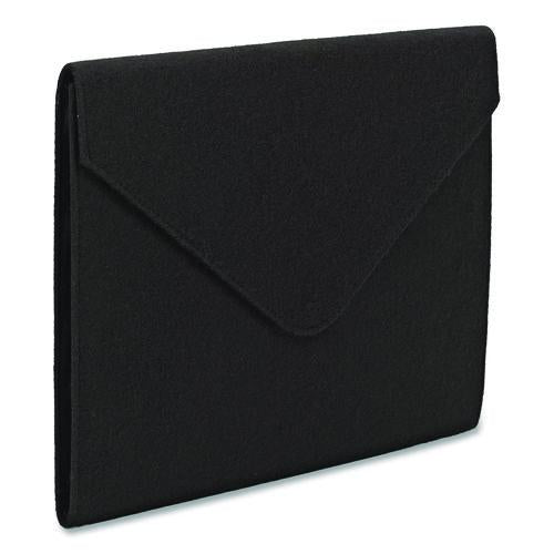 Image of Smead 70920 Soft Touch Cloth Expanding Files, 2" Expansion, 1 Section, Snap Closure, Letter Size, Black