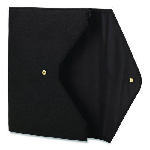 Image of Smead 70920 Soft Touch Cloth Expanding Files, 2" Expansion, 1 Section, Snap Closure, Letter Size, Black