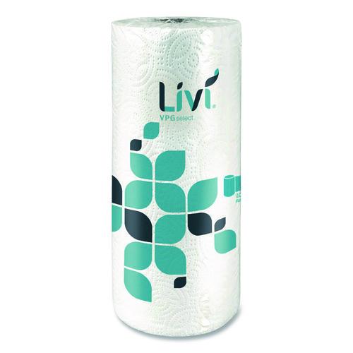 Image of Livi® VPG Select 41508 Kitchen Roll Towel, 2-Ply, 5 x 11, White, 170 Sheets/Roll, 24 Rolls/Carton