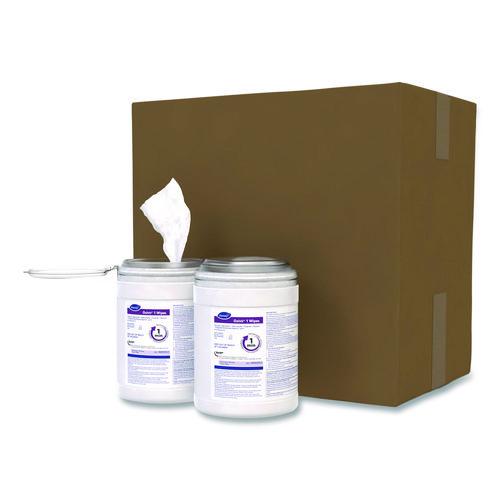 Image of Diversey 100850923 Oxivir 1 Wipes, 1-Ply, 6 x 7, 160/Canister, 12 Canisters/Carton