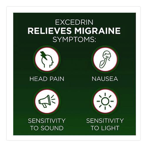 Image of Excedrin® 64498 Migraine Caplets, 2 Tablets/Packet, 30 Packets/Box