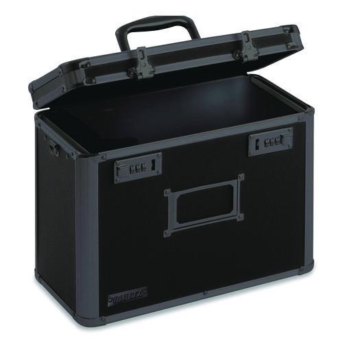 Image of Vaultz® VZ00310 Locking Personal File Tote, Letter, 7.25 X 13.75 X 12.5, Tactical Black