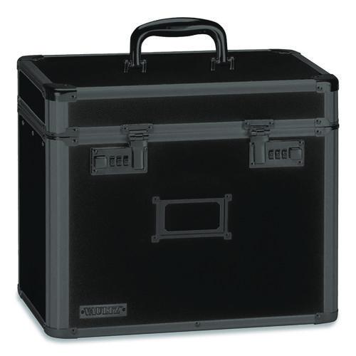 Image of Vaultz® VZ00310 Locking Personal File Tote, Letter, 7.25 X 13.75 X 12.5, Tactical Black