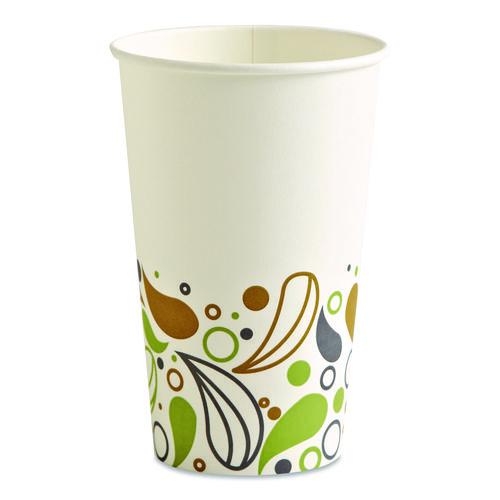 Image of Boardwalk® BWKDEER16HCUP Deerfield Printed Paper Hot Cups, 16 oz, 50/Sleeve, 20 Sleeves/Carton