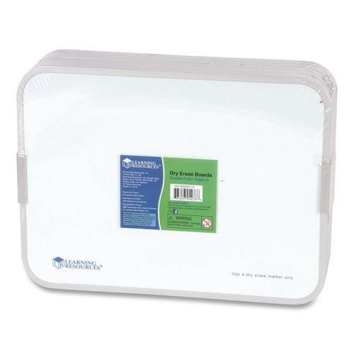 Image of Learning Resources® LER4278 Dry Erase Boards, 9" x 12", White Surface, 10 Boards