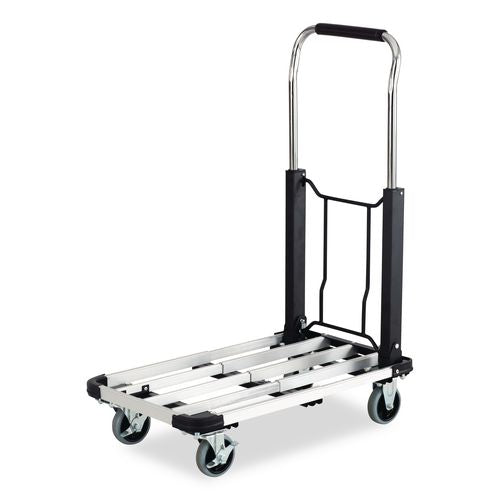Image of Safco® 4062 Stow-Away Collapsible Medium Hand Truck, 275 Lb Capacity, 19 X 17.75 X 38.75, Aluminum