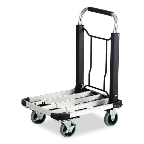 Image of Safco® 4062 Stow-Away Collapsible Medium Hand Truck, 275 Lb Capacity, 19 X 17.75 X 38.75, Aluminum