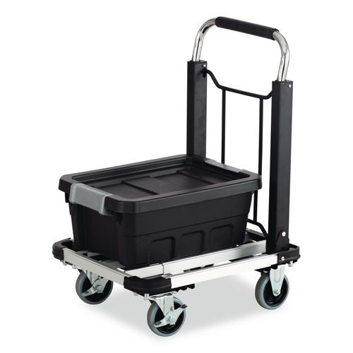 Image of Safco® 4062 Stow-Away Collapsible Medium Hand Truck, 275 Lb Capacity, 19 X 17.75 X 38.75, Aluminum