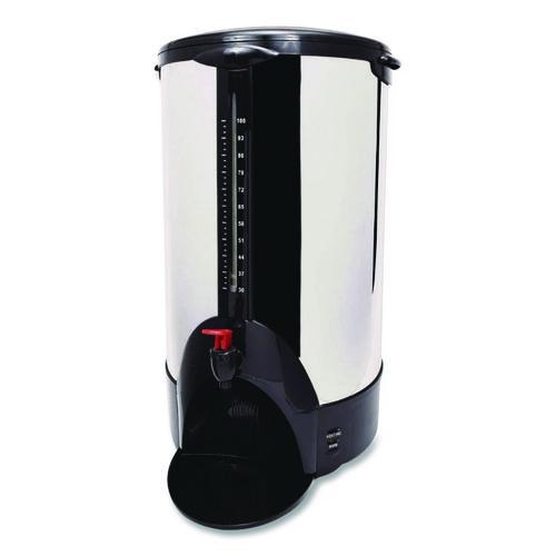 Image of Coffee Pro CP100XX Home/business 100-Cup Double-Wall Percolating Urn, Stainless Steel