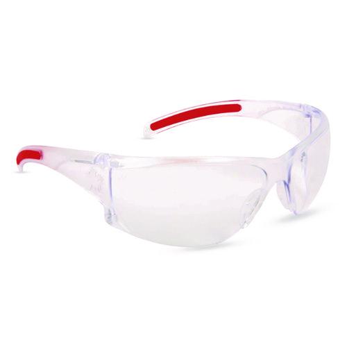 Image of MCR Safety HK110AF Hulk HK1 Series Safety Glasses, Clear/Red Full Frame, Clear Dual Lens
