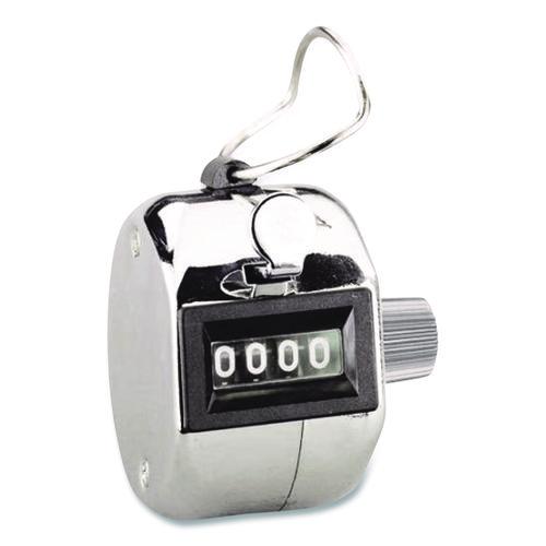 Image of COSCO 065118 Crowd Control Hand Tally Counter, Registers 0-9999, Chrome