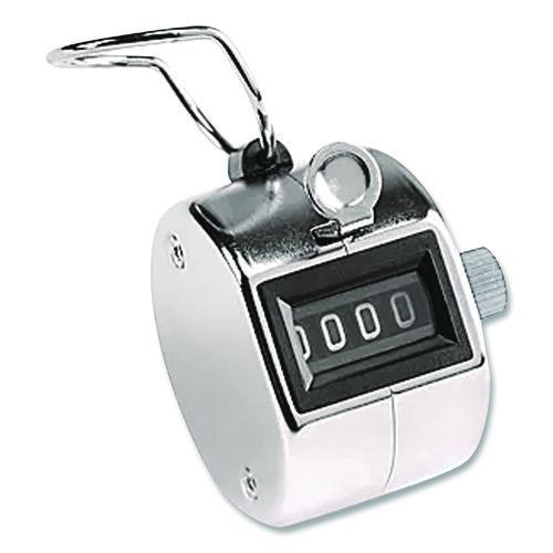 Image of COSCO 065118 Crowd Control Hand Tally Counter, Registers 0-9999, Chrome