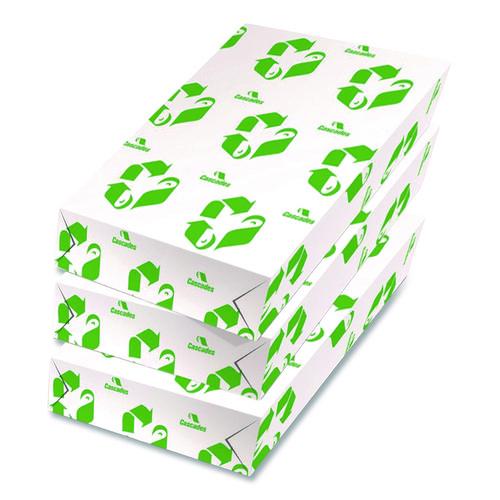 Image of Cascades® 5103C Enviro100 Copy Paper, 92 Bright, 20 lb Bond Weight, 8.5 x 14, White, 500 Sheets/Ream, 10 Reams/Carton