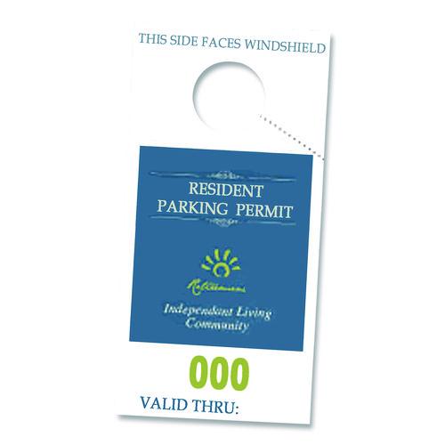 Image of Blanks/USA® PPH06057SWH Micro-Perforated Parking Pass, 110 lb Index Weight, 8.25 x 11, White, 6 Passes/Sheet, 50 Sheets/Pack